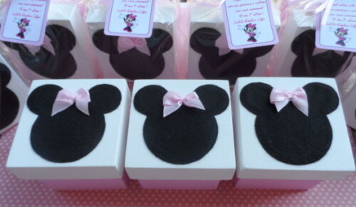 Caixinhas Decoradas Minnie Rosa