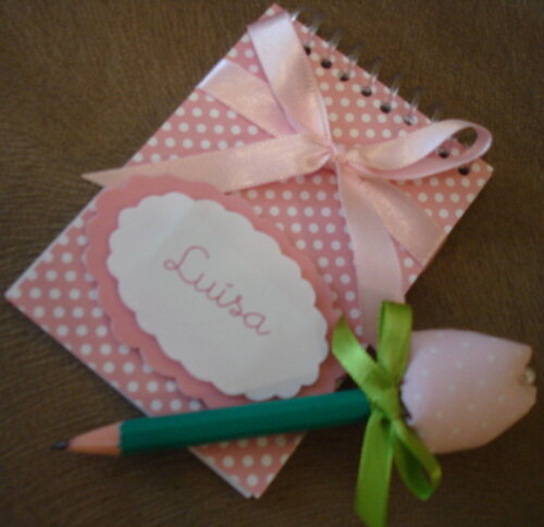 Kit Cadernetas e Mini Lápis Tulipa