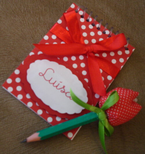 Kit Cadernetas e Mini Lápis Tulipa