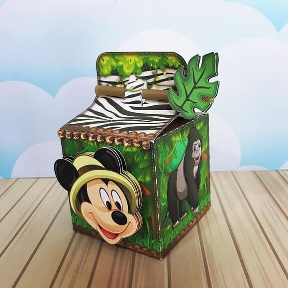 Caixa Canudo Mickey Safari