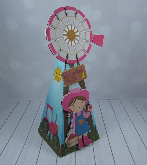 Caixa Cone Fazendinha Menina