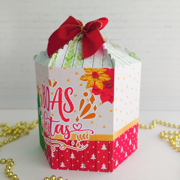 Caixa Porta Panetone de Natal