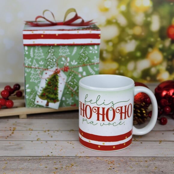 Caneca Personalizada com Caixa Explosão - Natal