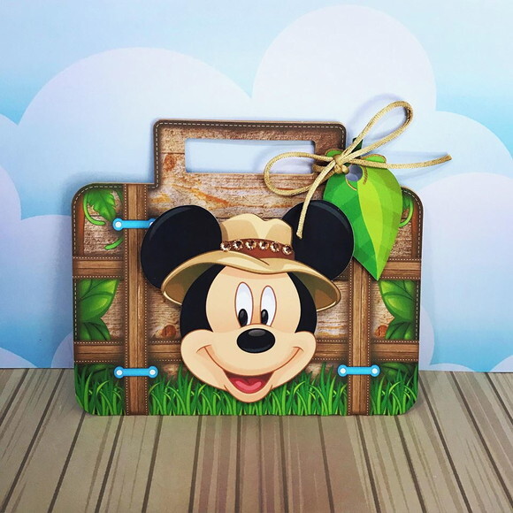 Convite Mala Mickey Safari