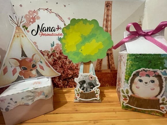 Kit :110 Lembrancinhas Personalizadas Bosque Encantado Menin
