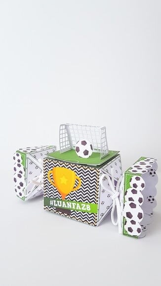 Kit 100 Caixas Personalizadas Futebol