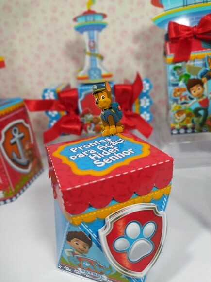 Kit 100 Lembrancinha Personalizada Patrulha Canina