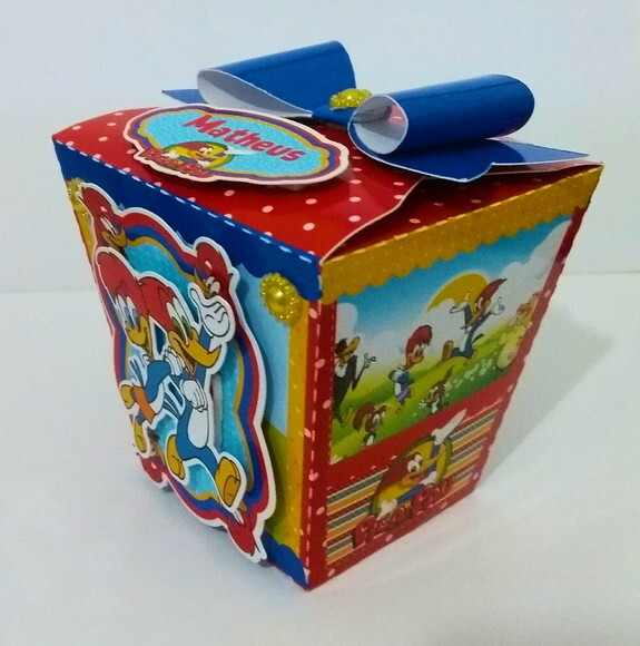 Kit 30 Caixas Personalizadas Pica Pau