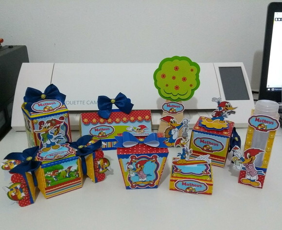 Kit 30 Caixas Personalizadas Pica Pau