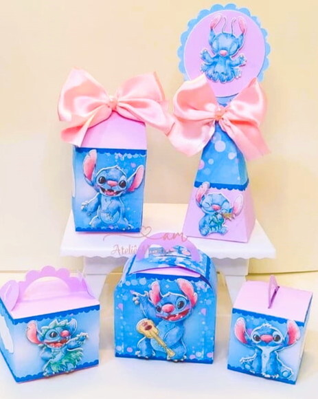 Kit 30 Lembrancinhas Personalizadas Stitch