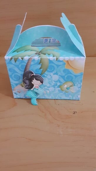 Kit 45 Caixas Personalizada Sereia