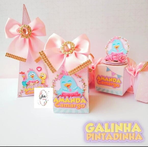 Kit Galinha Pintadinha Rosa de Luxo (60 Peças)