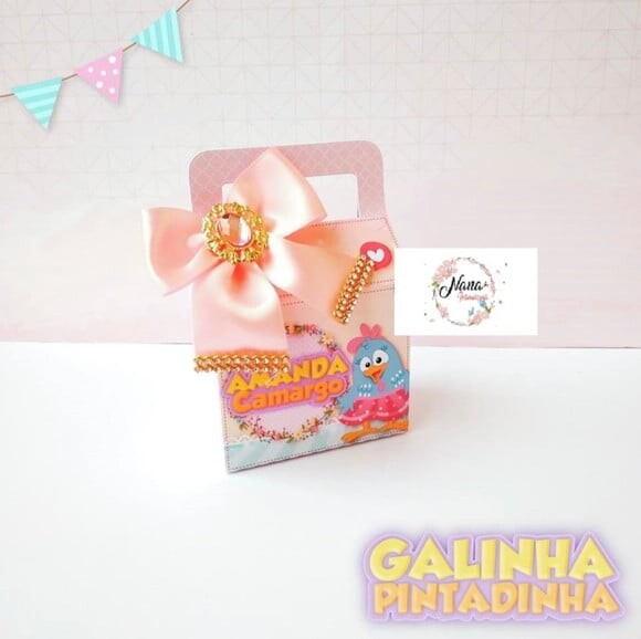 Kit Galinha Pintadinha Rosa de Luxo (60 Peças)