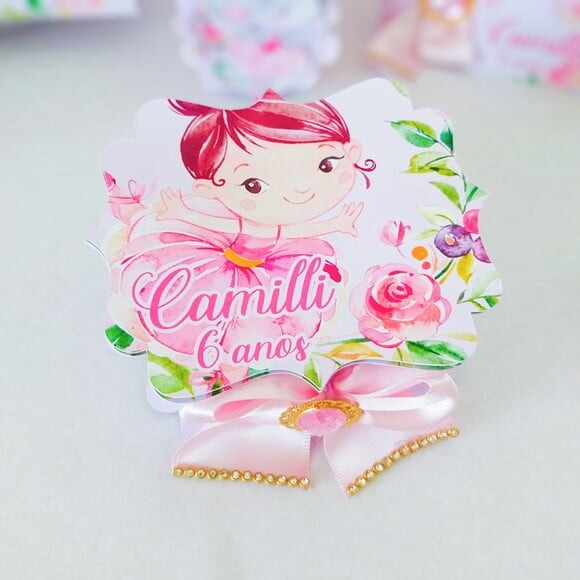 Kit: 145 Lembrancinhas Personalizadas Bailarina