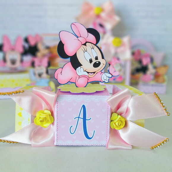 Kit: 30 Lembrancinhas Personalizadas Minnie Baby