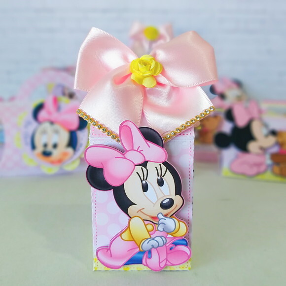 Kit: 30 Lembrancinhas Personalizadas Minnie Baby