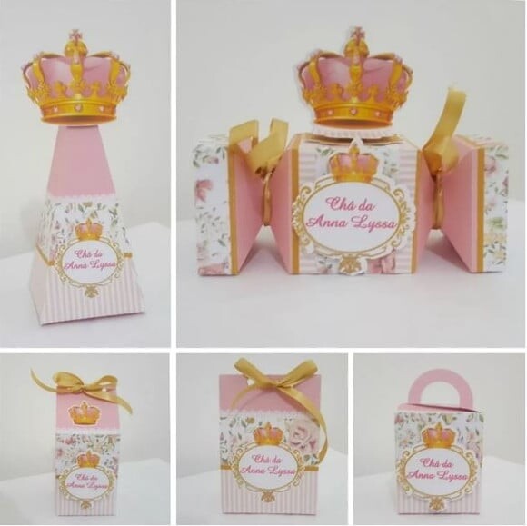 Kit: 30 Lembrancinhas Personalizadas Realeza Menina