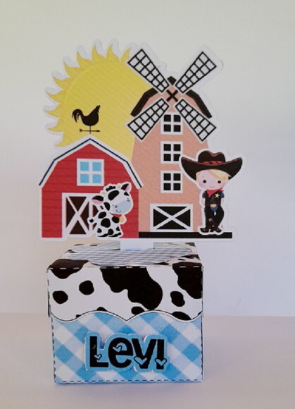 Kit: 45 Lembrancinhas Personalizada Fazendinha Azul