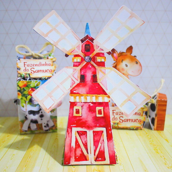 Kit: 45 Lembrancinhas Personalizada Fazendinha Aquarelado