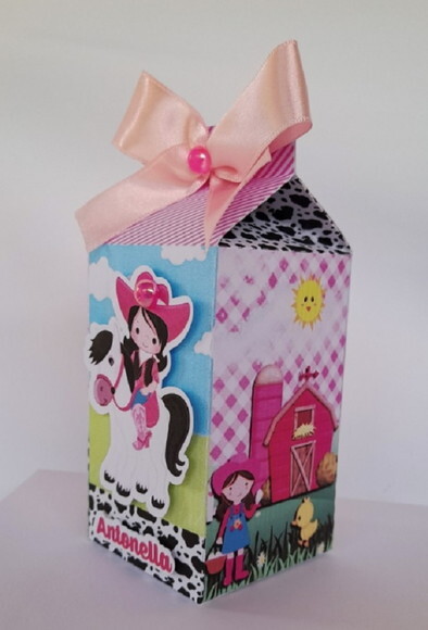Kit: 45 Lembrancinhas Personalizada Fazendinha Rosa