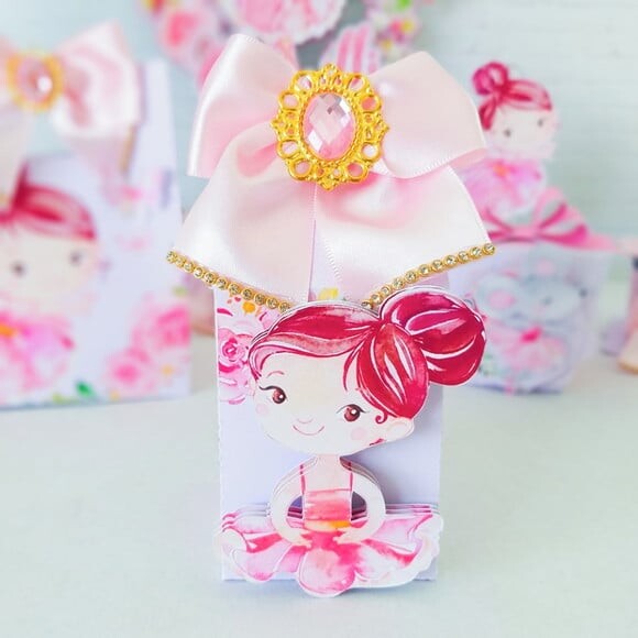 Kit: 60 Lembrancinhas Personalizadas Bailarina