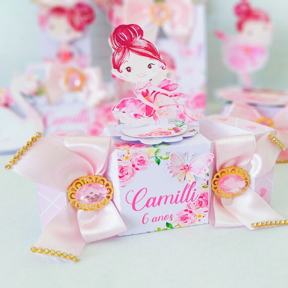 Kit: 60 Lembrancinhas Personalizadas Bailarina