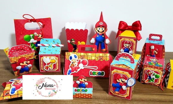 Kit:45 Lembrançinha - Super Mario