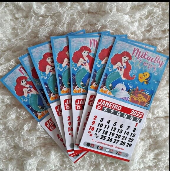 Mini Calendário Ímã De Geladeira Brinde