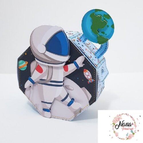 Caixa Oitavada Astronauta