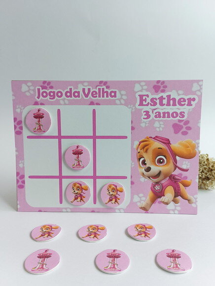 Jogo da Velha - Lembrancinha de Aniversário Todos os Temas
