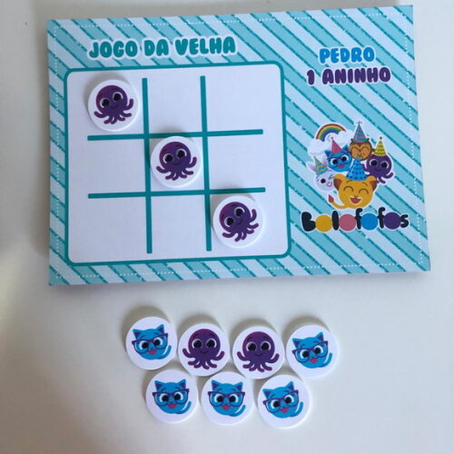 Jogo da Velha - Lembrancinha de Aniversário Todos os Temas