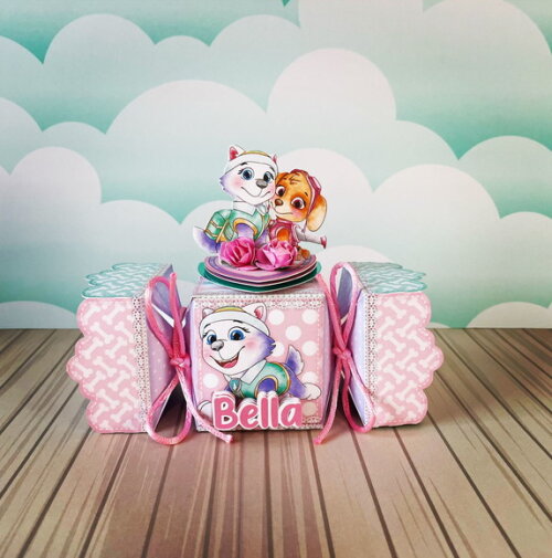 Kit 100 Lembrancinha Personalizada Patrulha Canina Menina