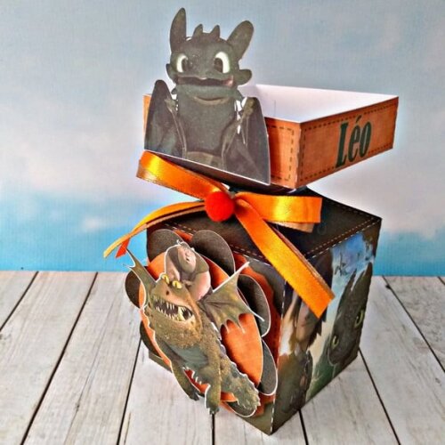 Kit 30 Caixas Personalizadas Como Treinar o Seu Dragão