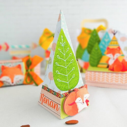 Kit 30 Caixas Personalizadas Raposinha