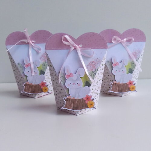Kit 60 Caixas Personalizadas Bosque Encantado Aquarelado