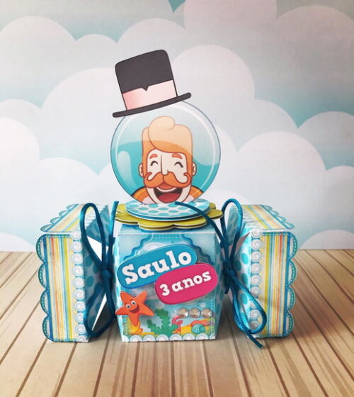 Kit 60 Caixas Personalizadas Mundo Bita