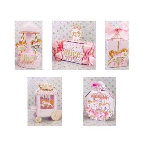Kit Carrossel Rosa (40 Itens)