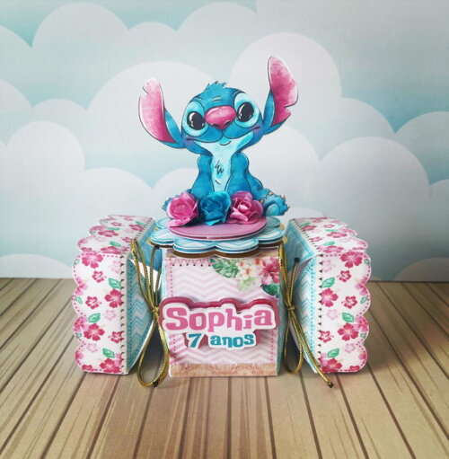 Kit Festa Stitch Aquarelado (40 Itens)