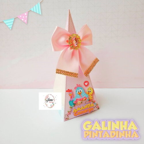 Kit Galinha Pintadinha Rosa de Luxo (40 Peças)