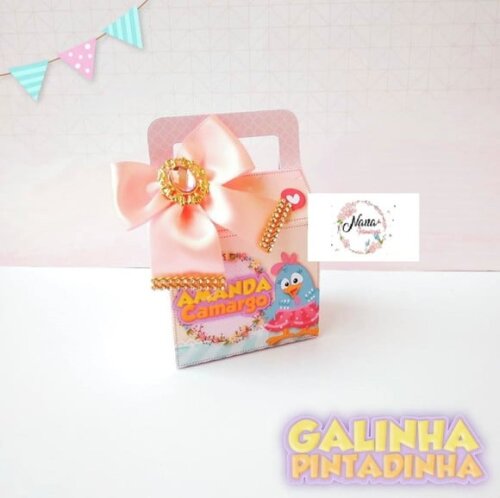 Kit Galinha Pintadinha Rosa de Luxo (60 Peças)