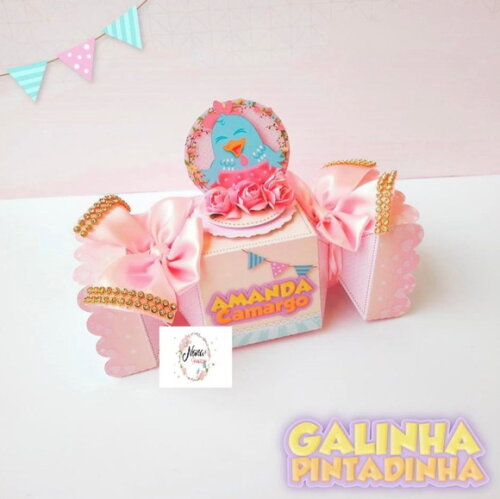 Kit Galinha Pintadinha Rosa de Luxo (60 Peças)