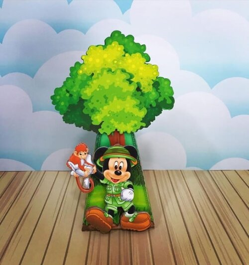 Kit: 100lembrancinhas Personalizadas Mickey Safari
