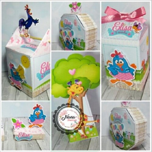 Kit: 140 Lembrancinhas Personalizadas a Galinha Pintadinha