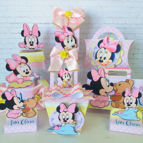 Kit: 30 Lembrancinhas Personalizadas Minnie Baby