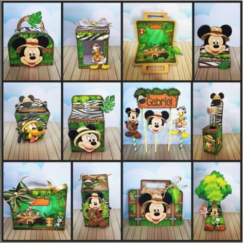 Kit: 30 Lembrancinhas Personalizados + 1 Topo De Bolo Mickey