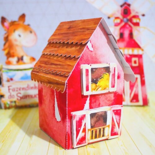 Kit: 45 Lembrancinhas Personalizada Fazendinha Aquarelado