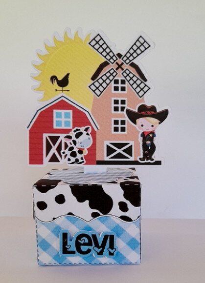 Kit: 45 Lembrancinhas Personalizada Fazendinha Azul