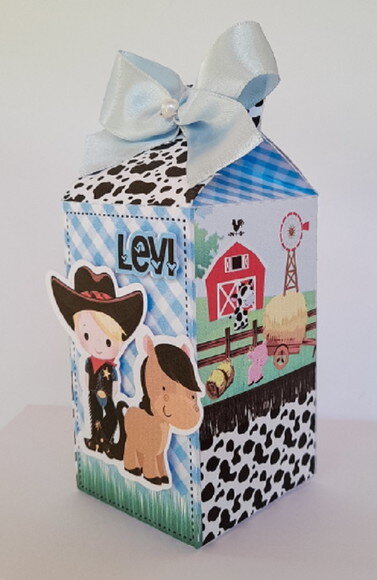 Kit: 45 Lembrancinhas Personalizada Fazendinha Azul