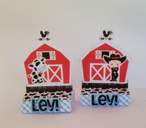 Kit: 45 Lembrancinhas Personalizada Fazendinha Azul