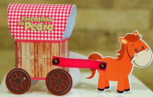 Kit: 50 Lembrancinhas Personalizadas Fazendinha Luxo